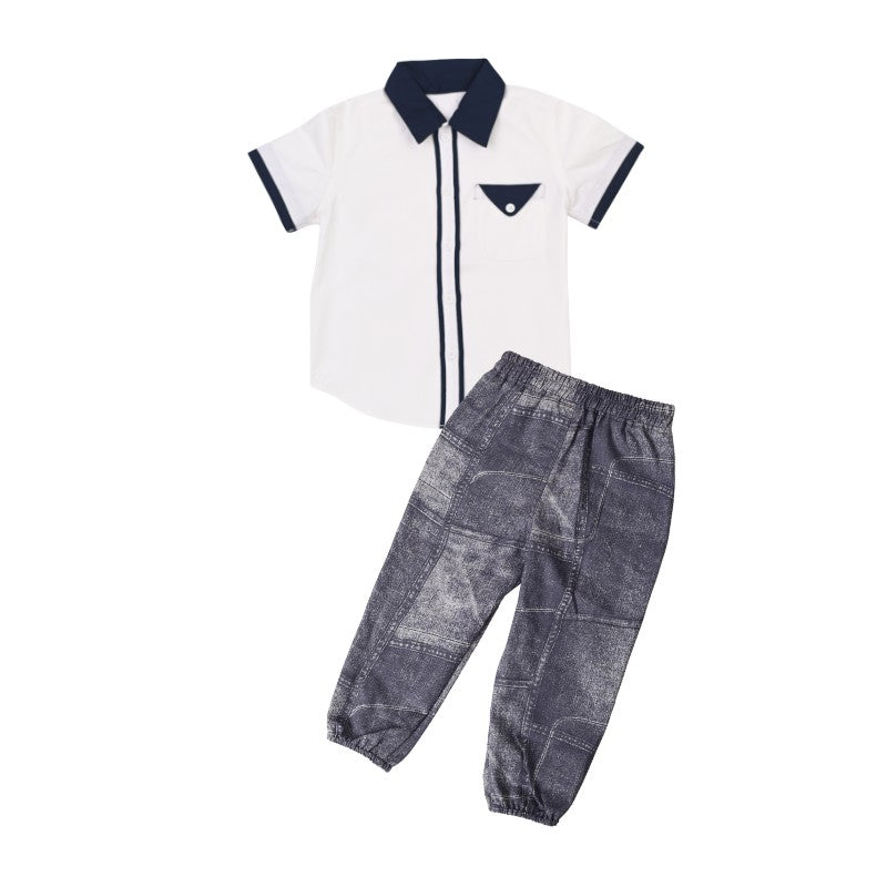 White Piper Shirt + Explorer Jeans