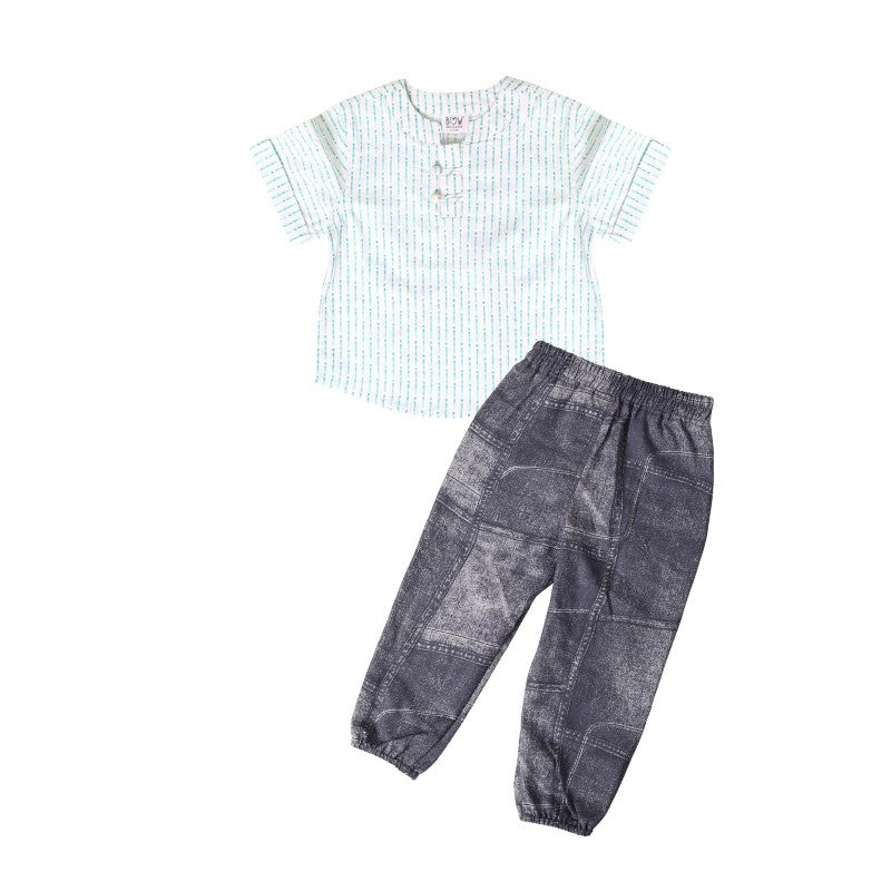 Knotty Kurta White + Explorer Jeans